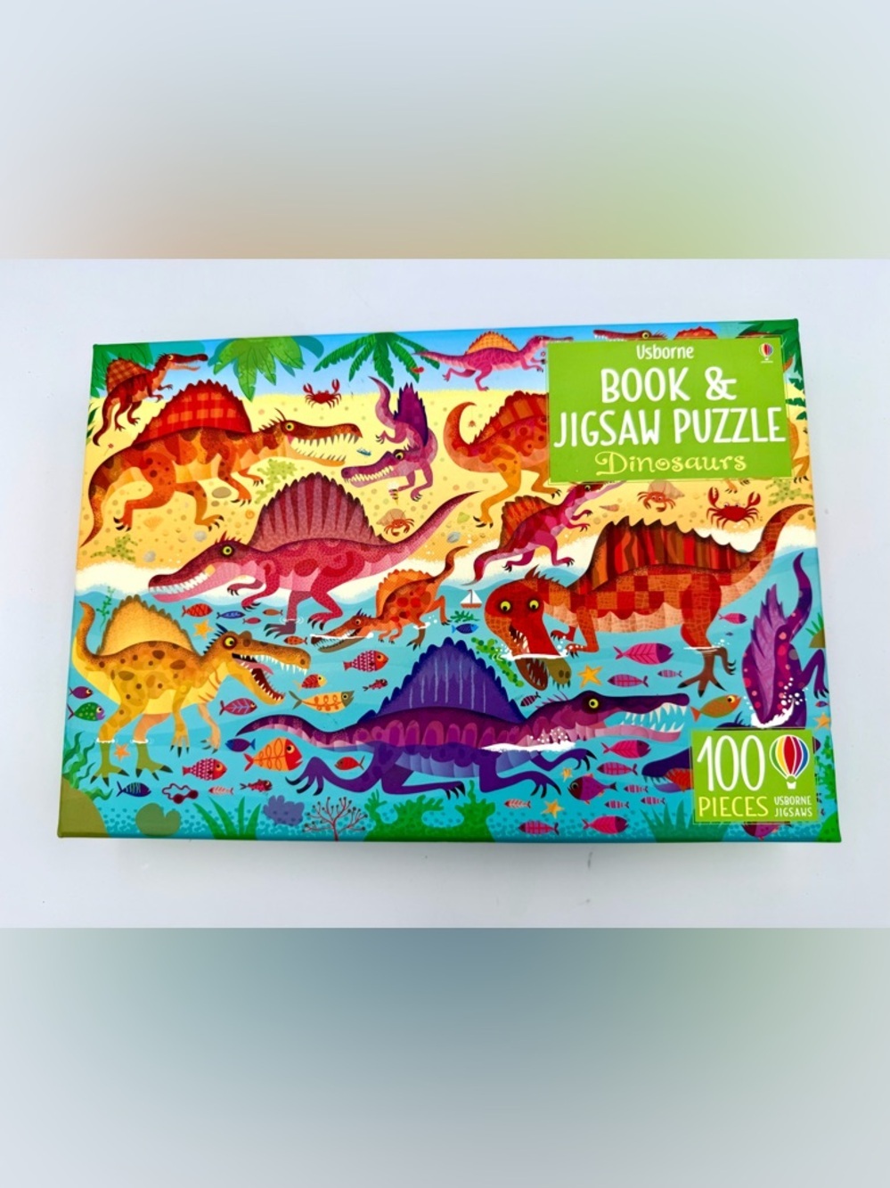 Usborne Dinosaurs Book & 100-Piece Jigsaw Puzzle - Multicolor
